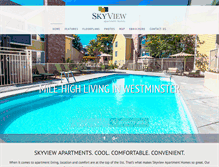 Tablet Screenshot of liveatskyviewapartmenthomes.com